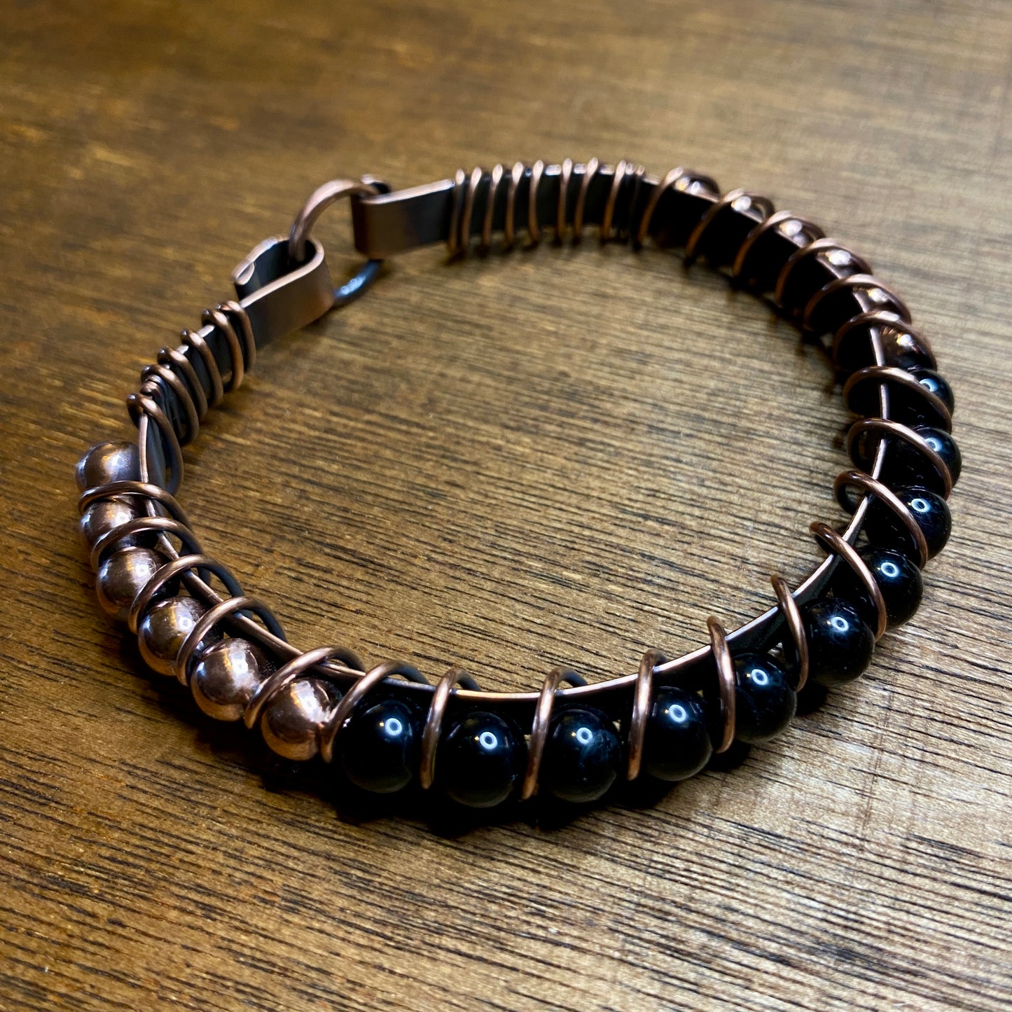 Black Tourmaline & Copper Bracelet