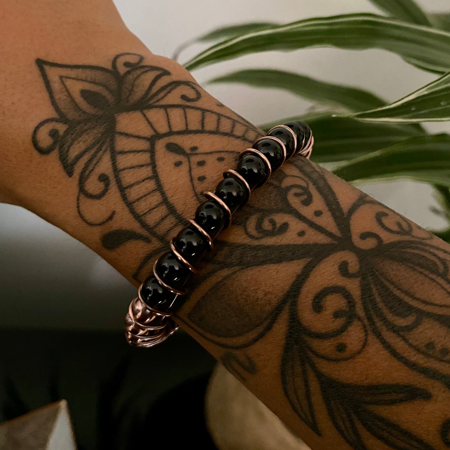 Black Tourmaline & Copper Bracelet